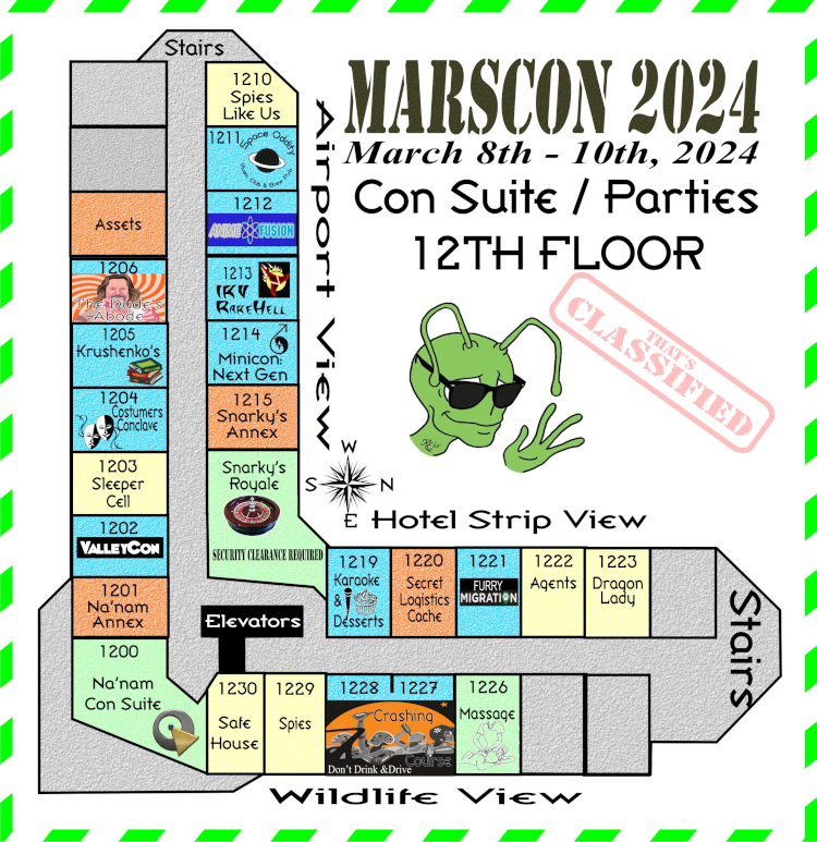 Map of the party floor