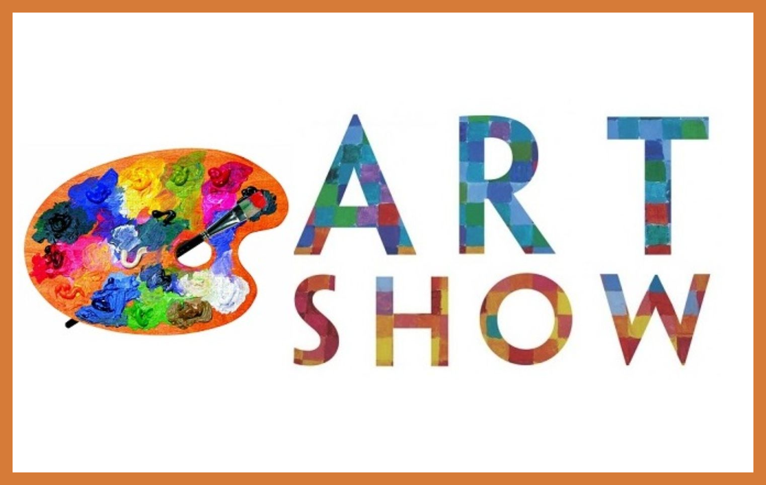 Clipart picture that says "art show"