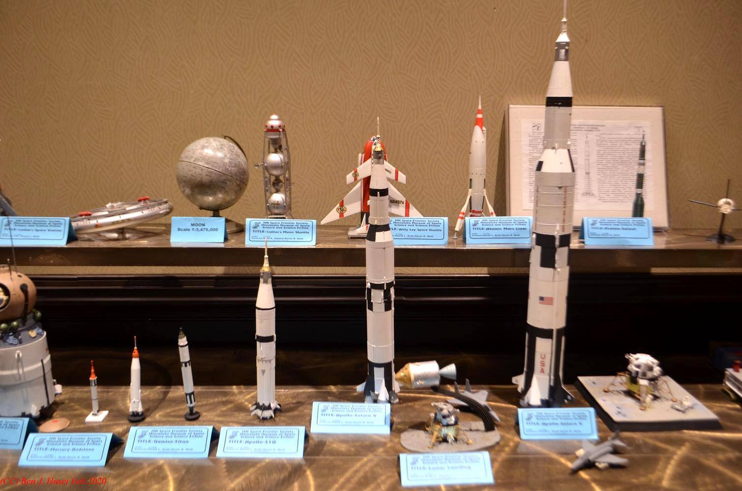 models of different rocket ships