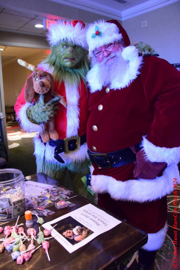 The Grinch and Santa at Marscon