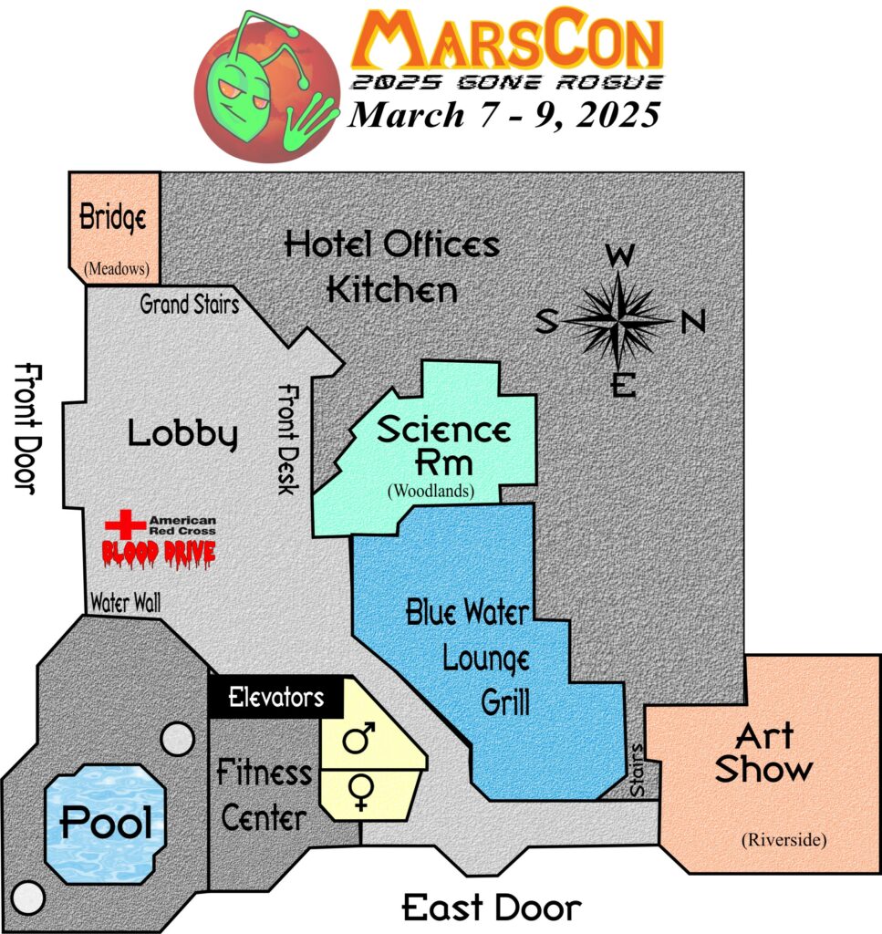 Map of MarsCon 1st floor