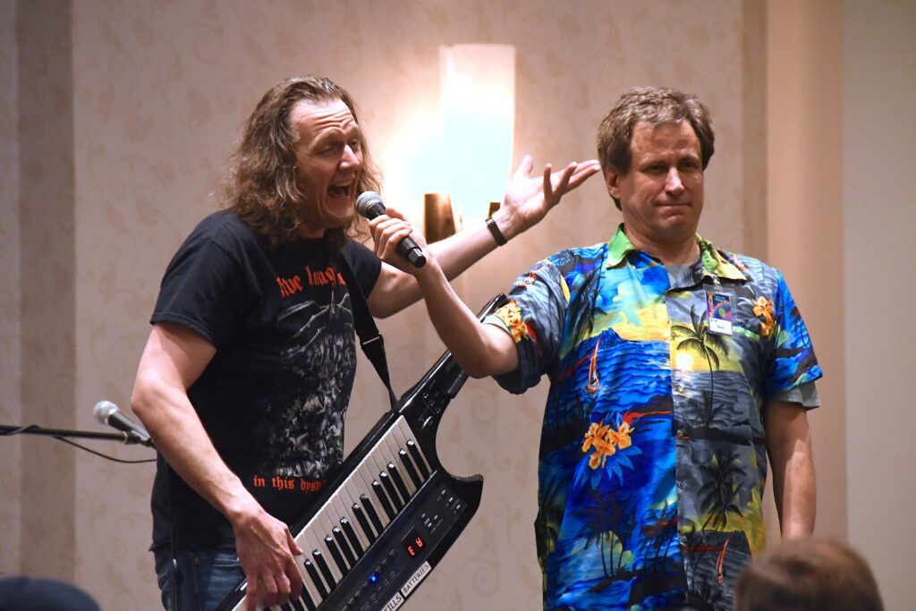 Picture of performers at Comedy Music Track